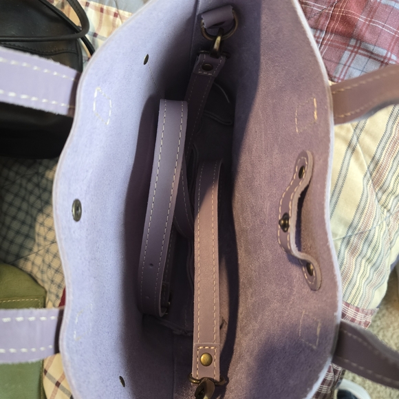 Portland Leather Mini Lavender Crossbody - Picture 3 of 5